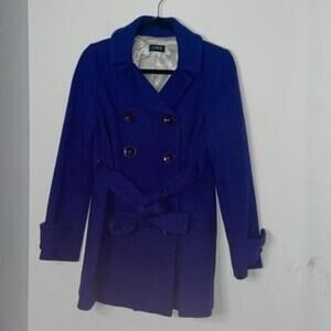 J Crew Button Up Wool Blend Royal Blue Blazer Coat Jacket